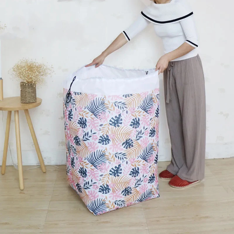 Modern Style Home Drawstring Beam Port Storage Bag Wardrobe Clothes Dustproof Organization Bag Large Capacity Debris Storage Bag 4