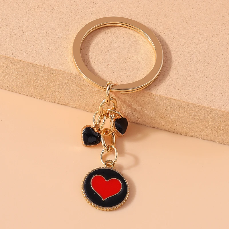 Mode Bunte Liebe Herz Schlüsselbund für Frauen Männer Auto Schlüssel Handtasche Anhänger Schlüsselanhänger Zubehör DIY Schmuck Geschenke – Detail 10
