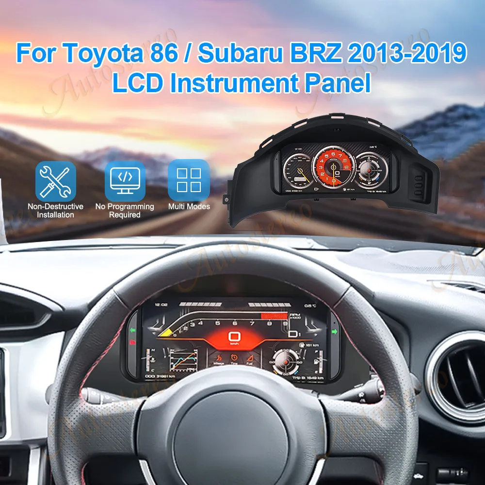 RHD coche LCD Digital Cluster para Toyota 86 Subaru BRZ 2012-2019 Panel de instrumentos odómetro velocímetro odómetro pantalla del tablero- 4
