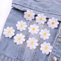 10PCS/lots Daisy Sunflower Flower Embroidery Patch Iron On Patches For Clothing Thermoadhesive Patches On Clothes Jacket Sew DIY - Image 5