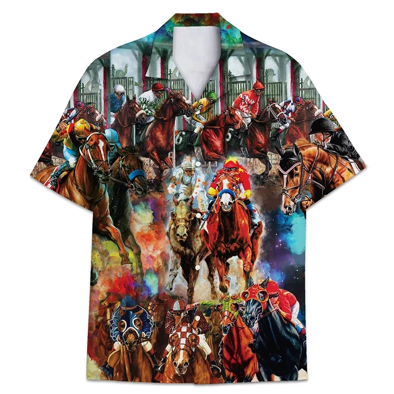 thumbnail image 1 of Camisas hawaianas con estampado 3D de animales divertidos para hombres y mujeres, camisa informal de manga corta con botones y corte relajado para playa, camiseta para hombre, 1 of 5