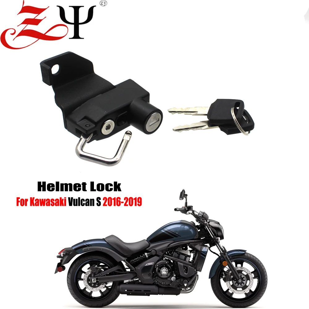 

Helmet Lock Mount Hook Anti-theft Security with 2 Keys Password lockFor Kawasaki VN650 Vulcan S 650 2015-2019