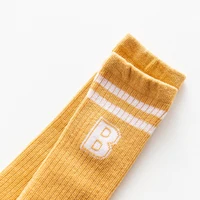Korean Baby Boys Girls Knee High Long Socks Cotton Breathable Letter Stockings Newborn Infant Toddler Leg Warmers 0-2years Old 6