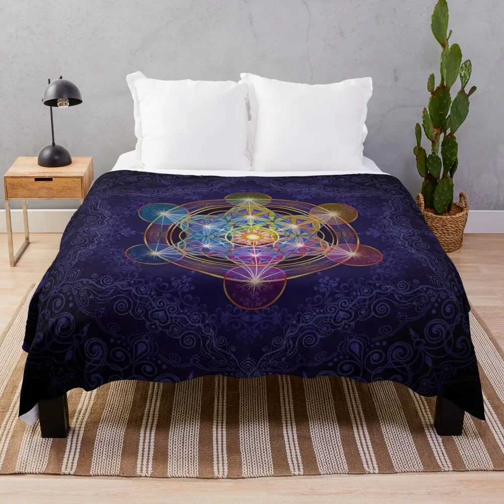 

Metatron's Cube Merkabah Throw Blanket Vintage for sofa Blankets