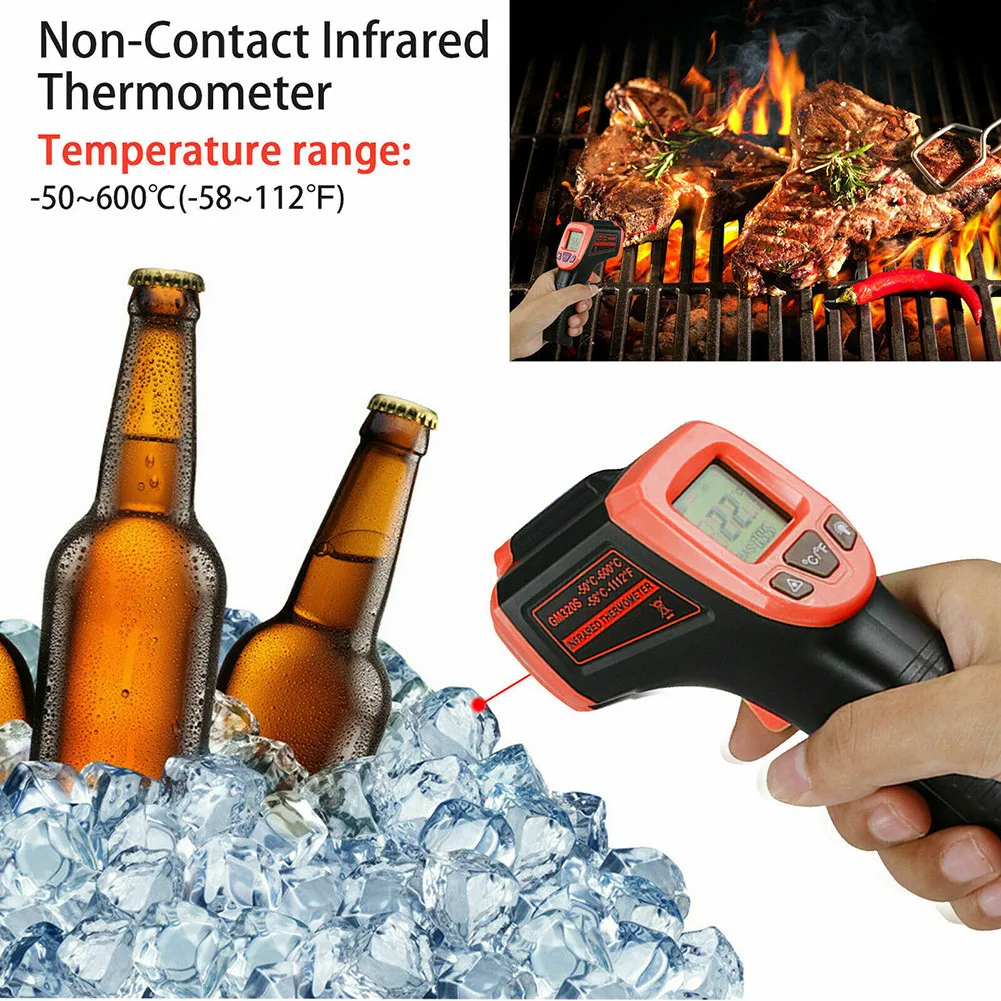 

Temperature Infrared Thermometer Thermometer Digital IR Industrial Infrared LCD Pyrometer Durable High Quality