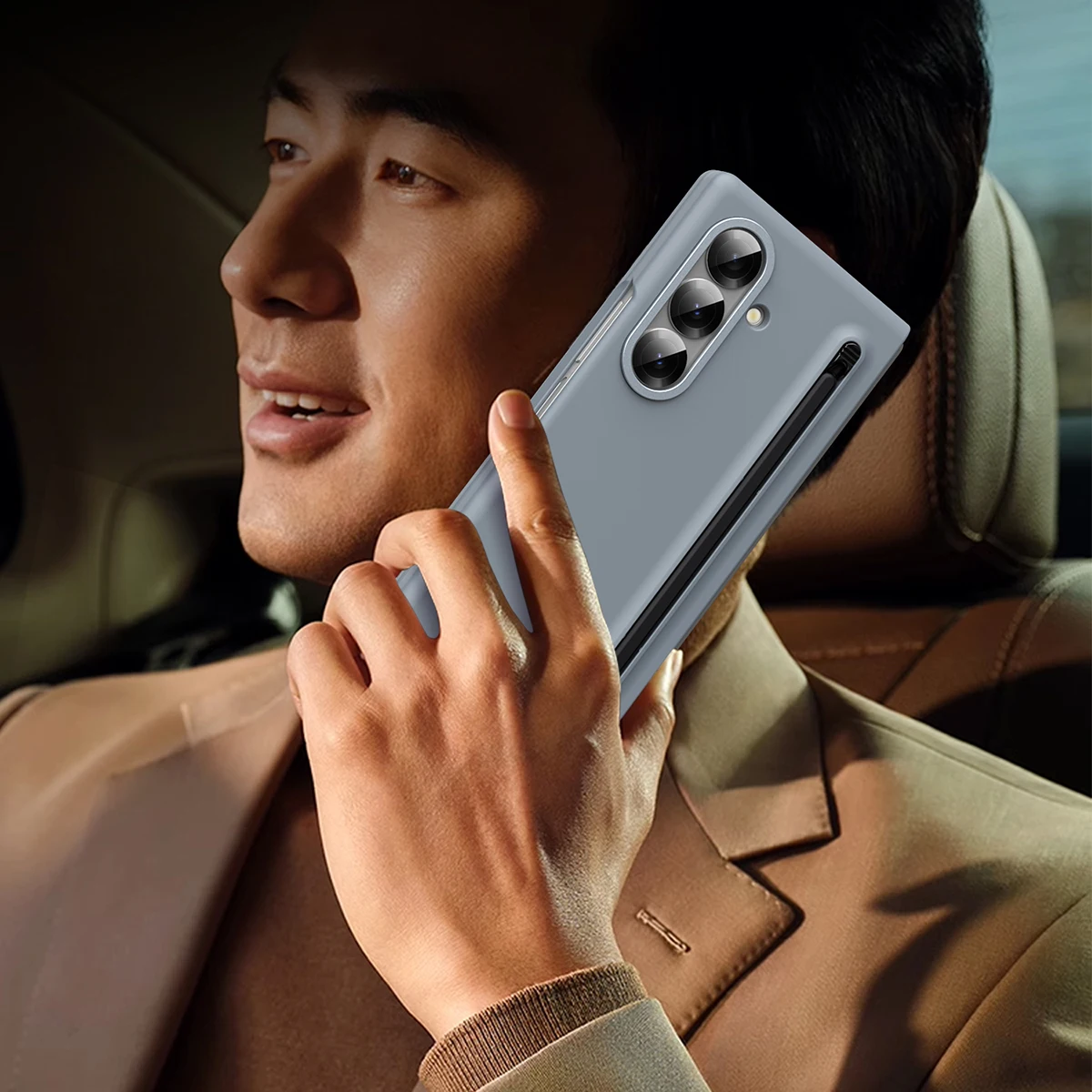 Color Skin Friendly Matte Elastic Case with Optional Pen and Tempered Film - Shockproof Hard Cover