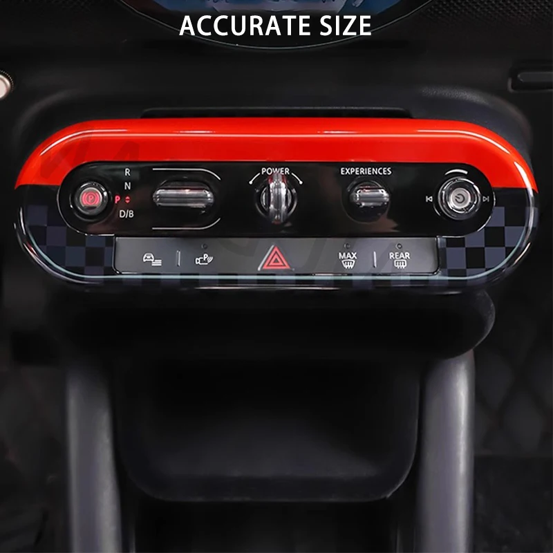 자동차 중앙 제어 버튼 프레임 스티커 미니 컨트리 맨 U25 F65 F66 F67 쿠퍼 S E SE J01 EV 2024 2025 자동차 액세서리