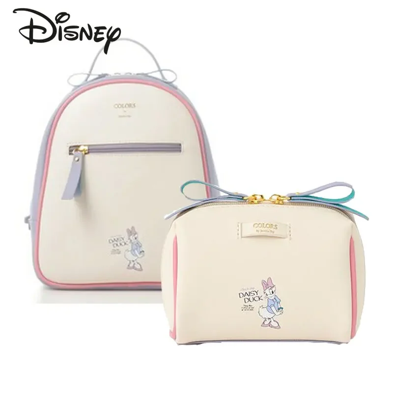 Disney's New Donald Duck Cartoon Women's Backpack Large Capacity Cute Student Schoolbag Fashion Travel Luxury Women's Backpack