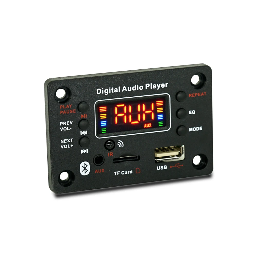 Bluetooth 5.0 WMA/WAV/APE/FLAC/MP3 Decoder Board 12V Wireless FM Radio MP3 Player Support TF Card USB AUX Audio Decording Board bluetooth mp3 receiver,bluetooth music player