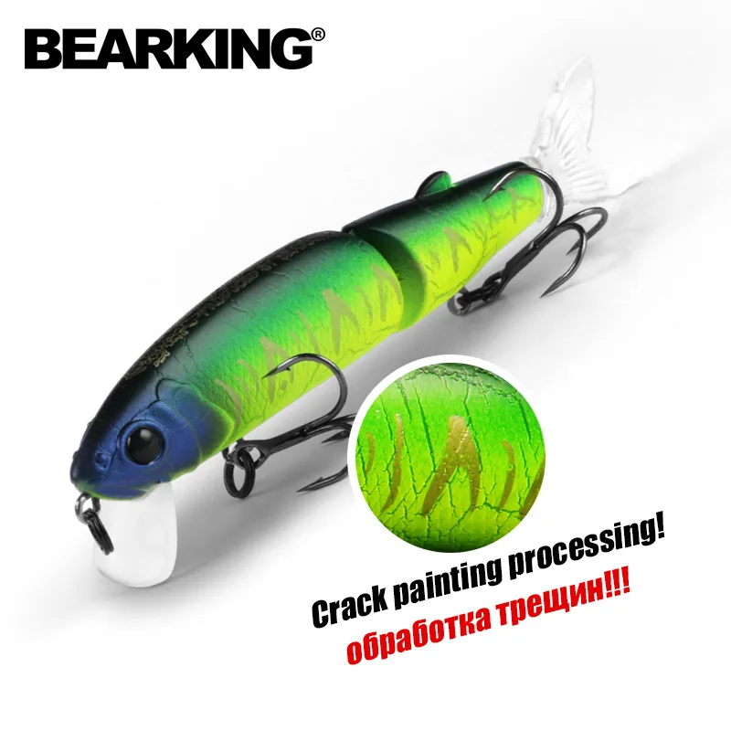 

BEARKING New Wobbler Magallon 11.3cm 13.7g Hard Minnow Bait Artificial Bait Swim Bait with Spare Tail Fishing Lure with 2 Hooks
