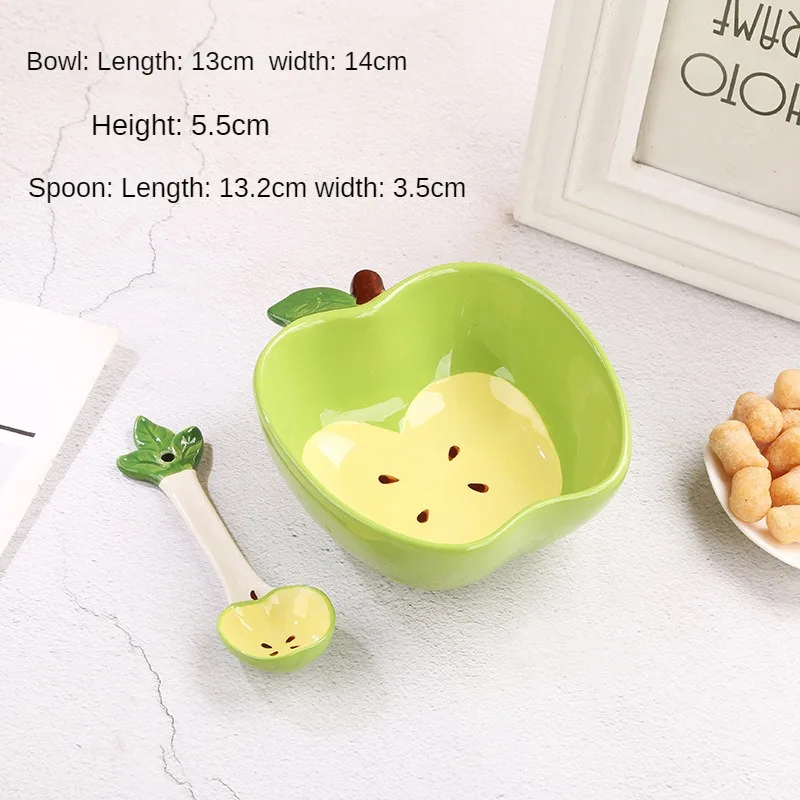 Creative Fruit Shaped Ceramic Dessert Salad Bowl Cute Cartoon Soup