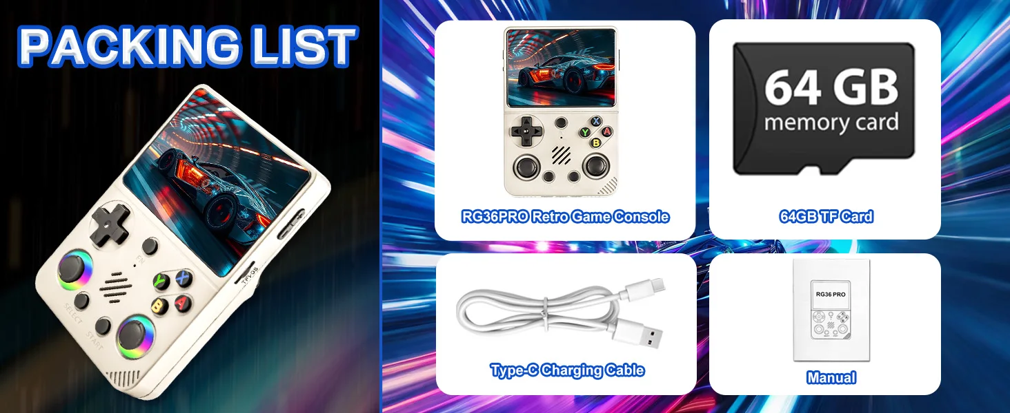 Rg36pro Retro Handheld Game Console With Ips Screen And Battery_voghion.com
