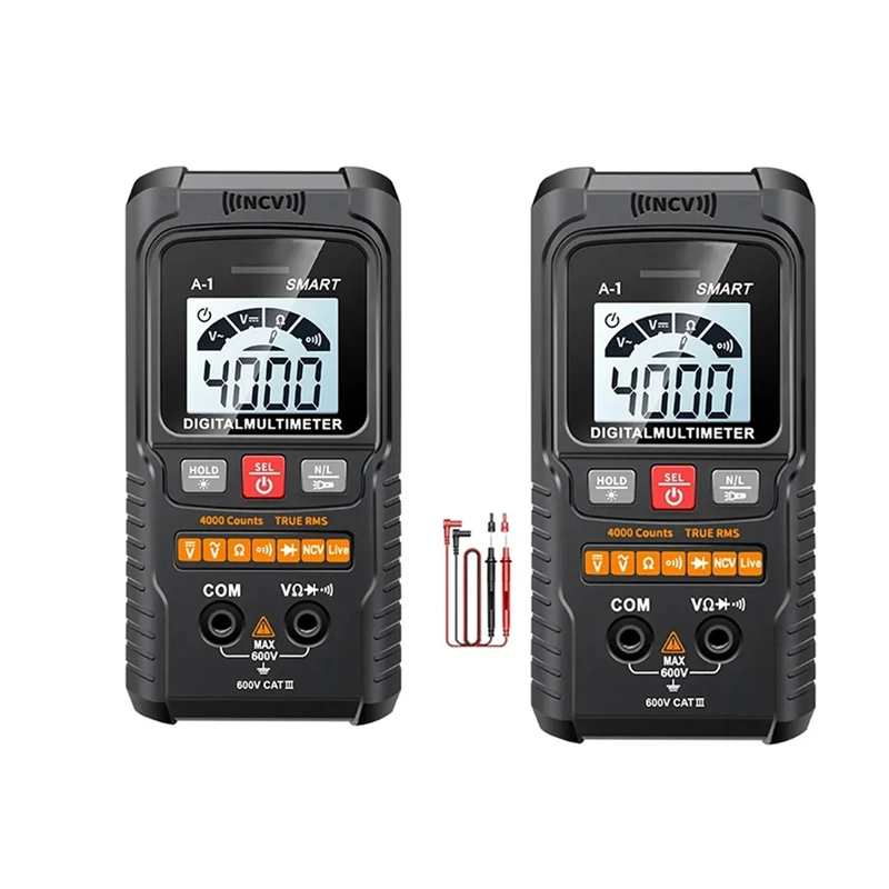 Multimetro Digitale Intelligente 4000 Conteggi Multimetro Professionale Senza Contatto Gamma Automatica Tensione Ac/Dc Ncv Ohm Facile Da Usare A