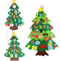 DIY Felt Christmas Tree Christmas Decoration for Home Navidad 2022 New Year Christmas Ornaments Santa Claus Xmas Kids Gifts 4