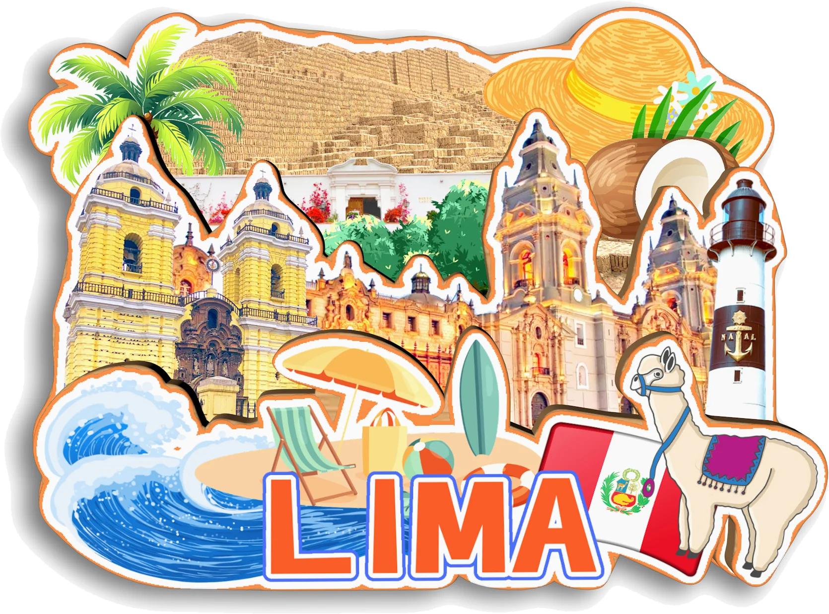 Lima Machu Picchu Cusco Peru Fridge Magnet Travel Souvenir Gift Handmade Decorative Refrigerator Sticker Home