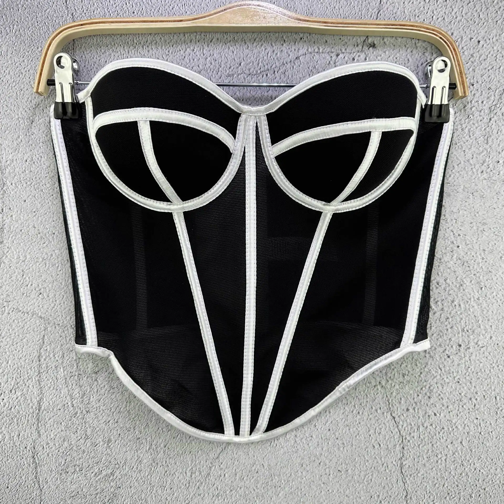 Sexy Sheer Corset Crop Tops for Women Sleeveless Tank Cropped Top Summer Retro Slim Breathable Bustier Camis Bone Bodyshaper Top