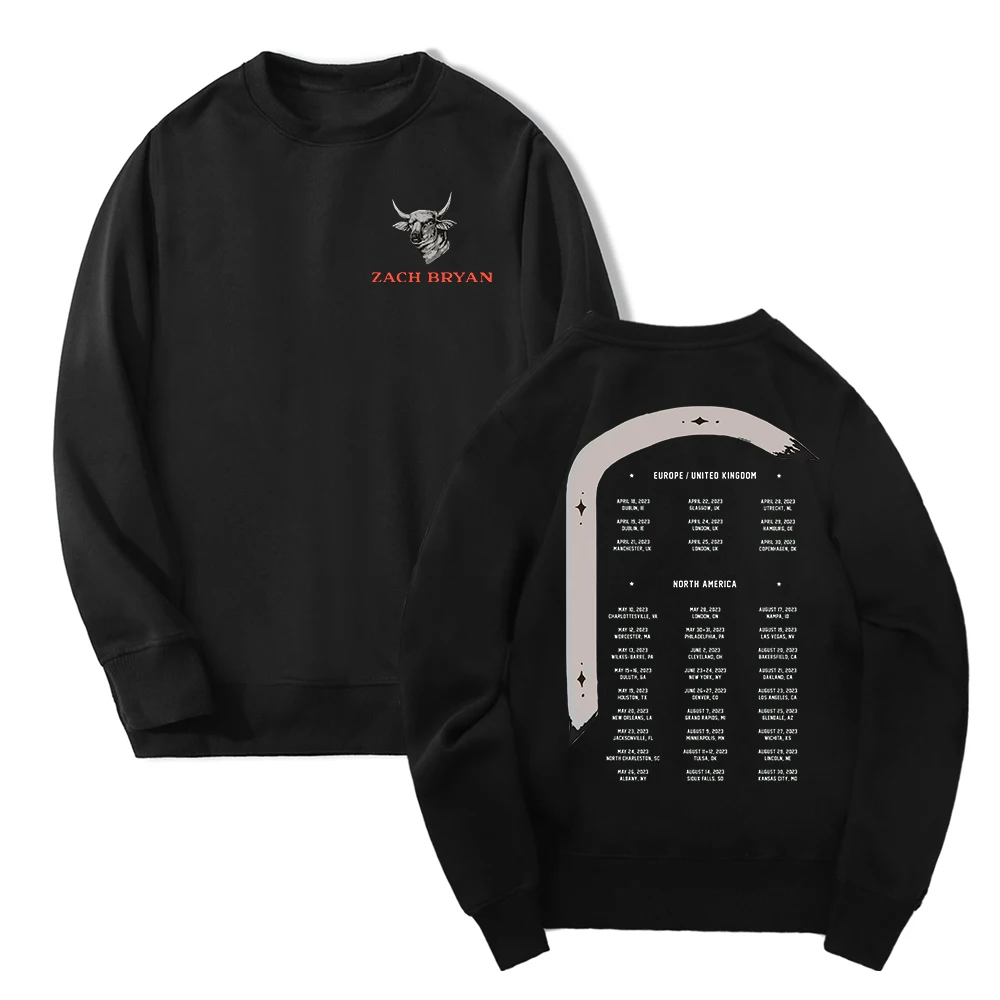 

Толстовка Zach Bryan Burn Tour Merch с круглым вырезом и длинным рукавом, уличная одежда для женщин и мужчин, модная одежда 2023