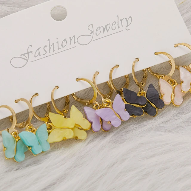 Butterfly Dangle Hook Earrings For Women Girls Colorful Animal Butterflies Drop  Dangling Lightweight Earring Earring for Women 2023 