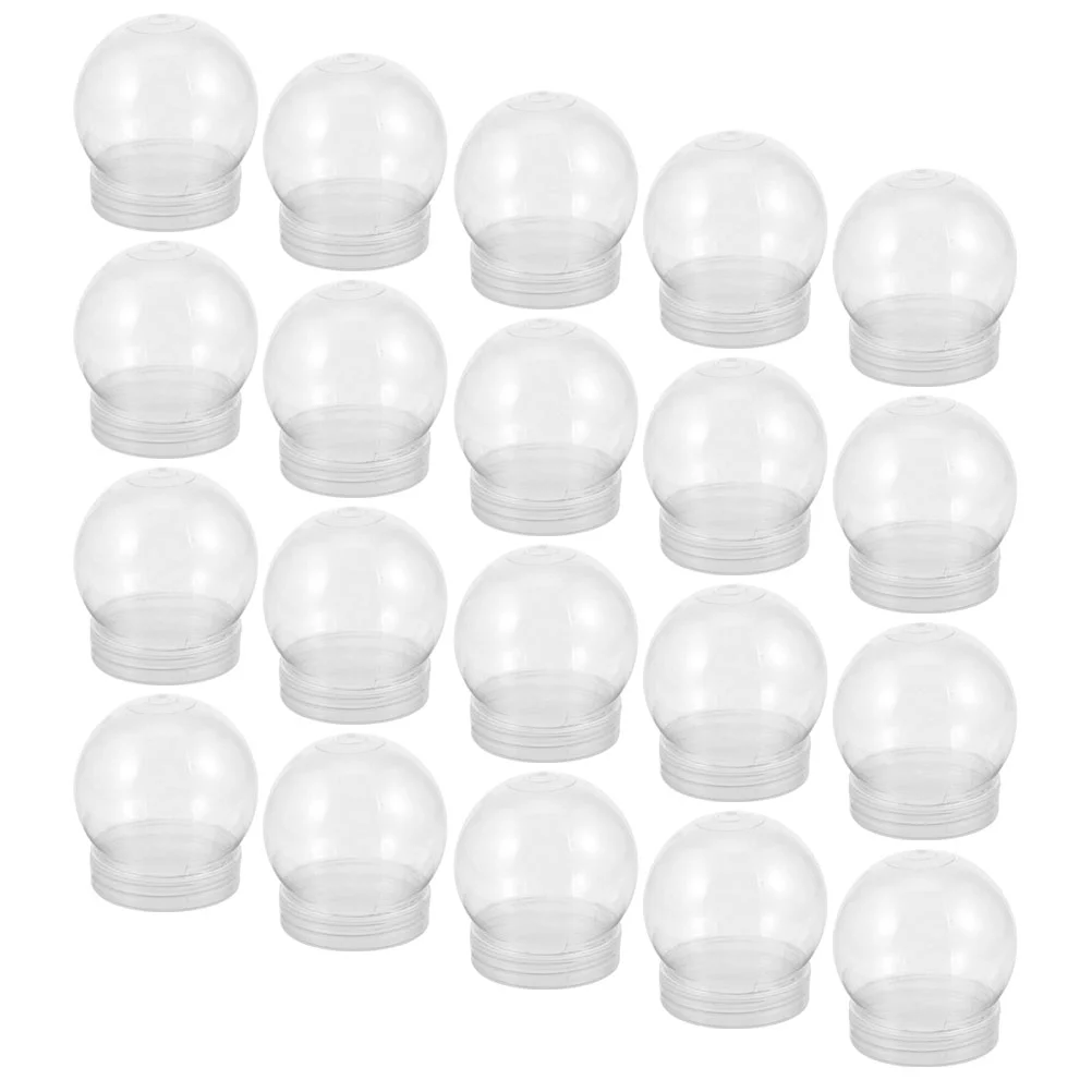 

Clear Water Globes with Screw Off Caps Empty Snow Globe Making Props Plastic Water Globes Christmas Party Display Favor