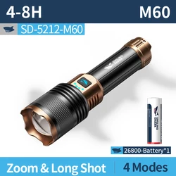 Smiling Shark Ultra - Bright Waterproof Rechargeable LED Flashlight (SD - 5212)