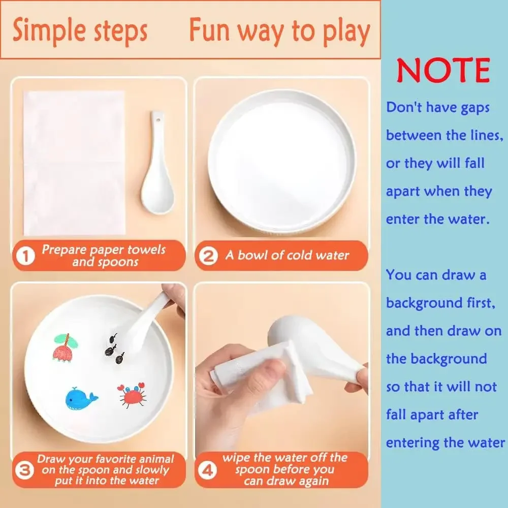 Pluma de pintura al agua mágica para niños, tinta flotante, pinceles coloridos para garabatos, juguetes Montessori para educación temprana - Imagen 3