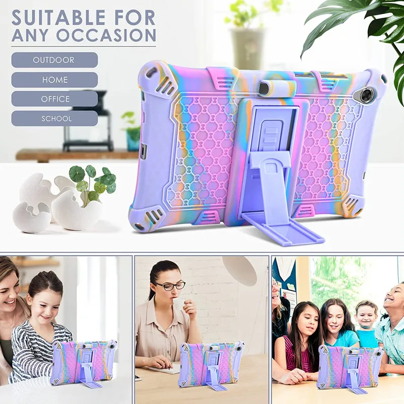 Custodia Per Lenovo Tab M10 Hd Tb-X306F X306X Tablet Cover In Silicone Per Lenovo Tab M10 Fhd Plus Tb-X606F P11 Tb-J606F Con Cavalletto