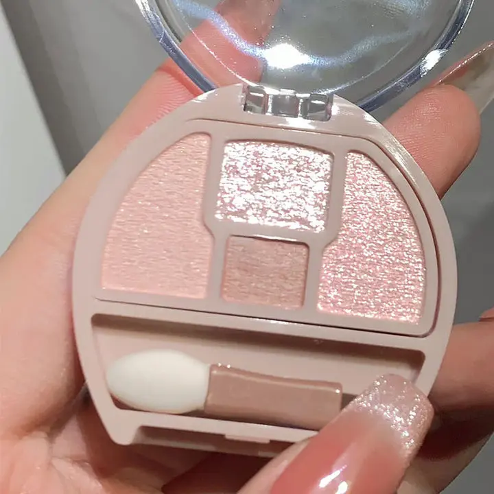 4 Colors Eye Shadow Powder Palette Mist Sleeping Silkworm Eye Shadow Comprehensive Disk Natural Tone Pink Eyeliner Makeup