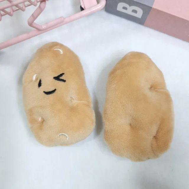 1Pc Cat Toys Cute Cartoon Plush Potato Shaped Pet Toy for Cats Kittens 4