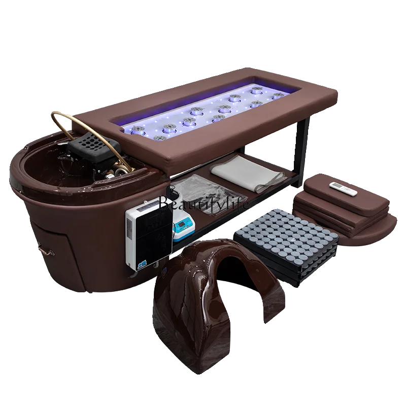 Water Circulation Head Therapy Shampoo Chair Smoke-Free Moxibustion Bed Dual-Use Whole Body Moxibustion Household