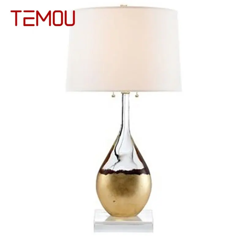 

TEMOU Simple Table Desk Lamp Contemporary Creative LED Light for Home Living Bed Room Decoration