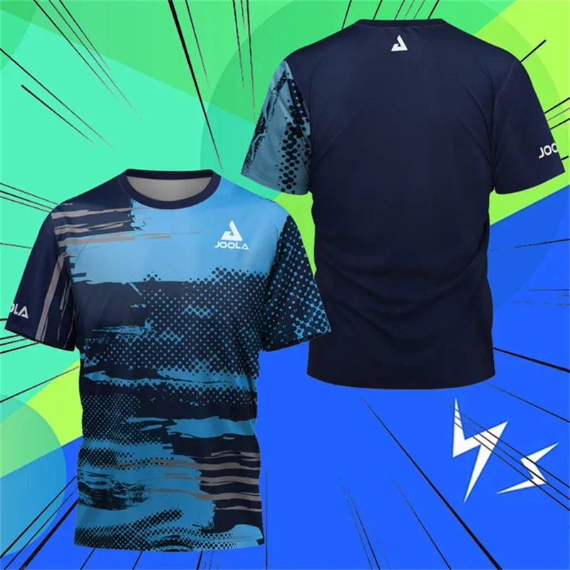 

Men's Table Tennis Clothing T-Shirt Summer Badminton Tennis Quick Dry Short Sleeve Men's Breathable T-Shirt Table Tennis Club