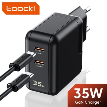 Toocki USB GaN Charger 35W Fast Charge Charger Type C PD 3.0 Quick Charge For iPhone 14 13 12 11 Pro Max USB C Charger Adapter 1