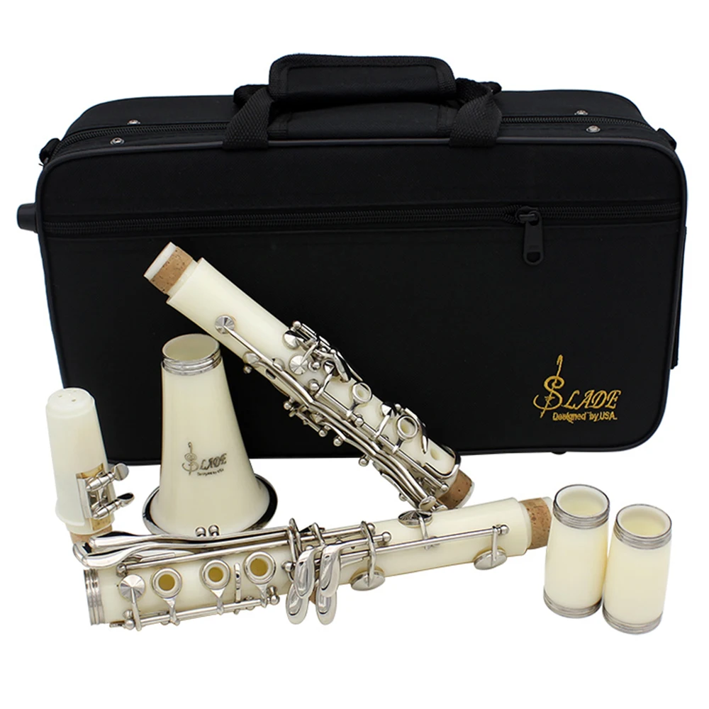 SLADE Bb Clarinet 17 Key 6 Rings Klarnet Bakelite Body Material bb Clarinette with Box Reeds Cleaning Cloth Screwdrivers Parts