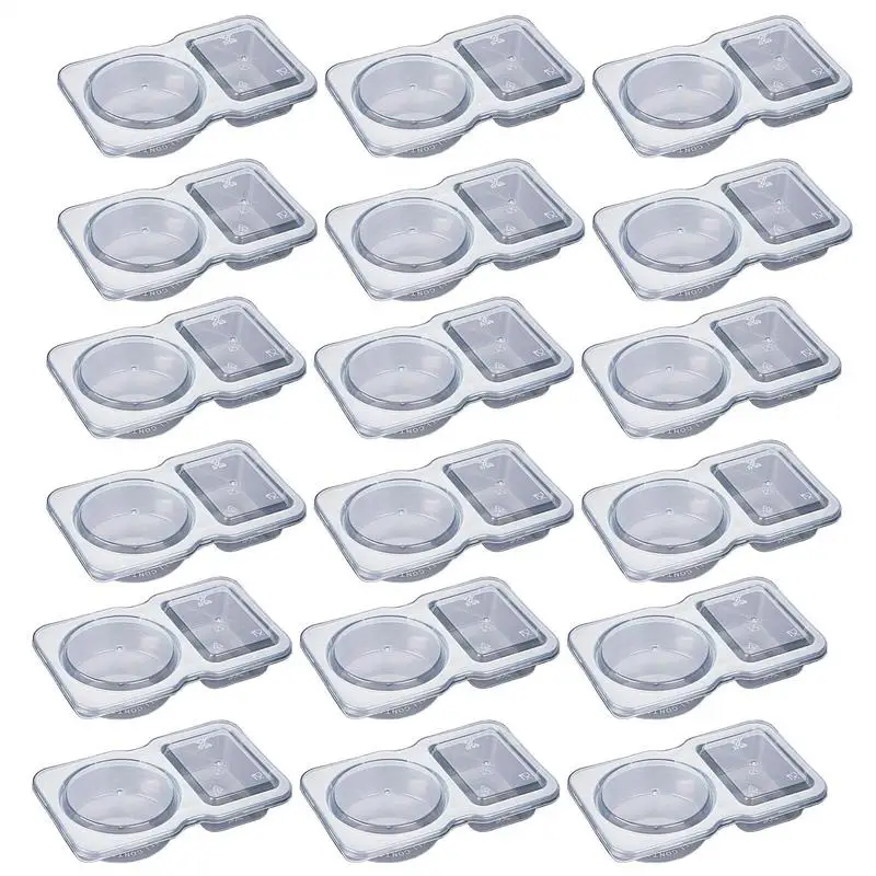 30pcs Small Snack CupsDouble Compartment Snack Containers with Lids Leakproof Condiment Storage Clear Portable Snack Containers 2