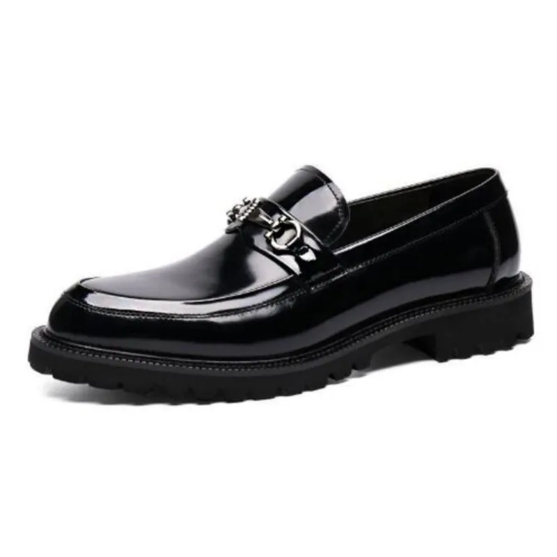 Men Leather Slip On Business Dress Shoes D379