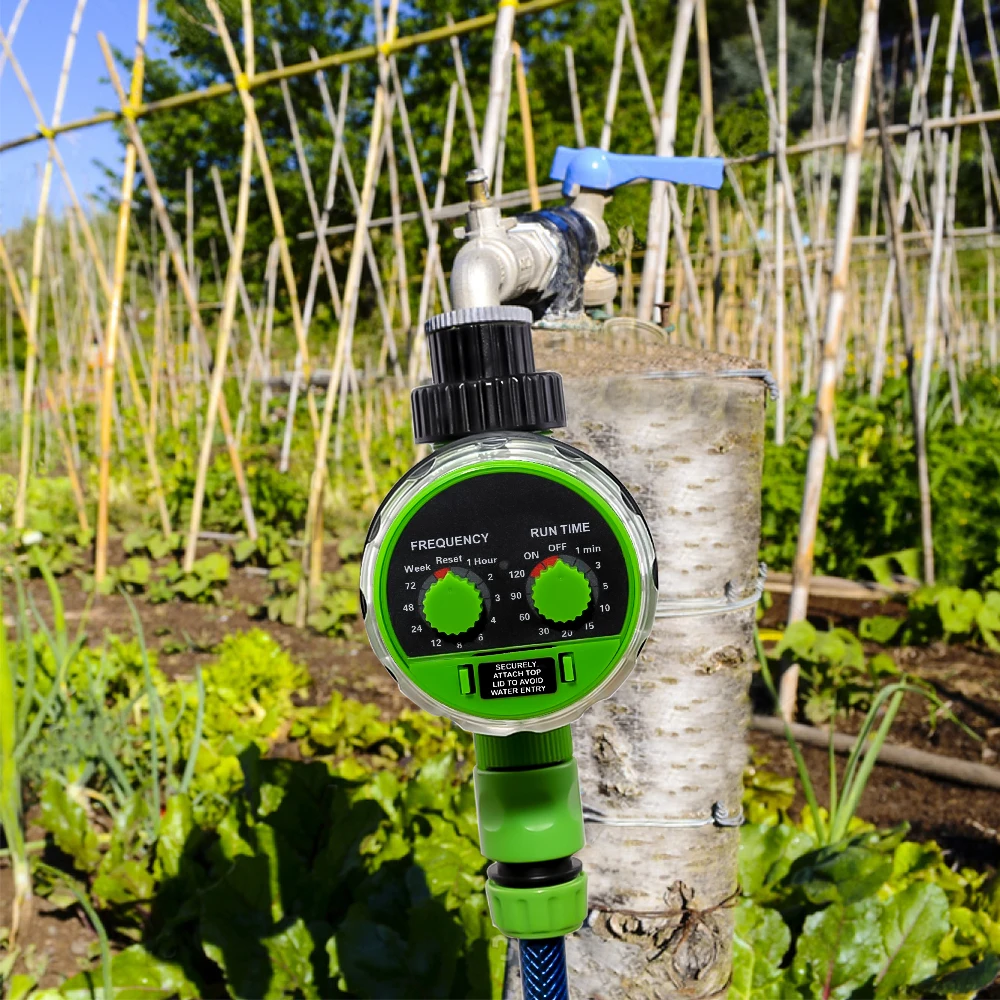 Garden Watering Timer 0 Water  Pressure Ball Valve Irrigation Controller Home Garden Automatic Watering Electronic Green - 6