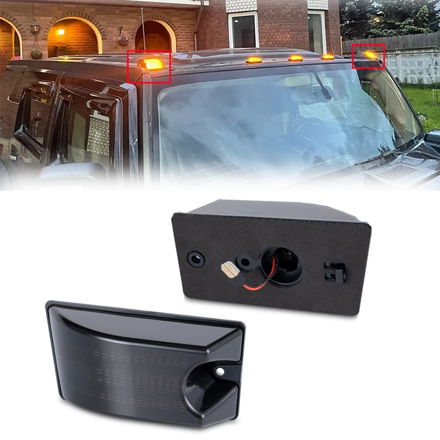 LED بدوره إشارة الجبهة المصد الخلفي ، الجانب ماركر أضواء ل هامر H2 2003-2009 ، باب السيارة DRL النهار تشغيل مصابيح ، Canbus ، 2 قطعة