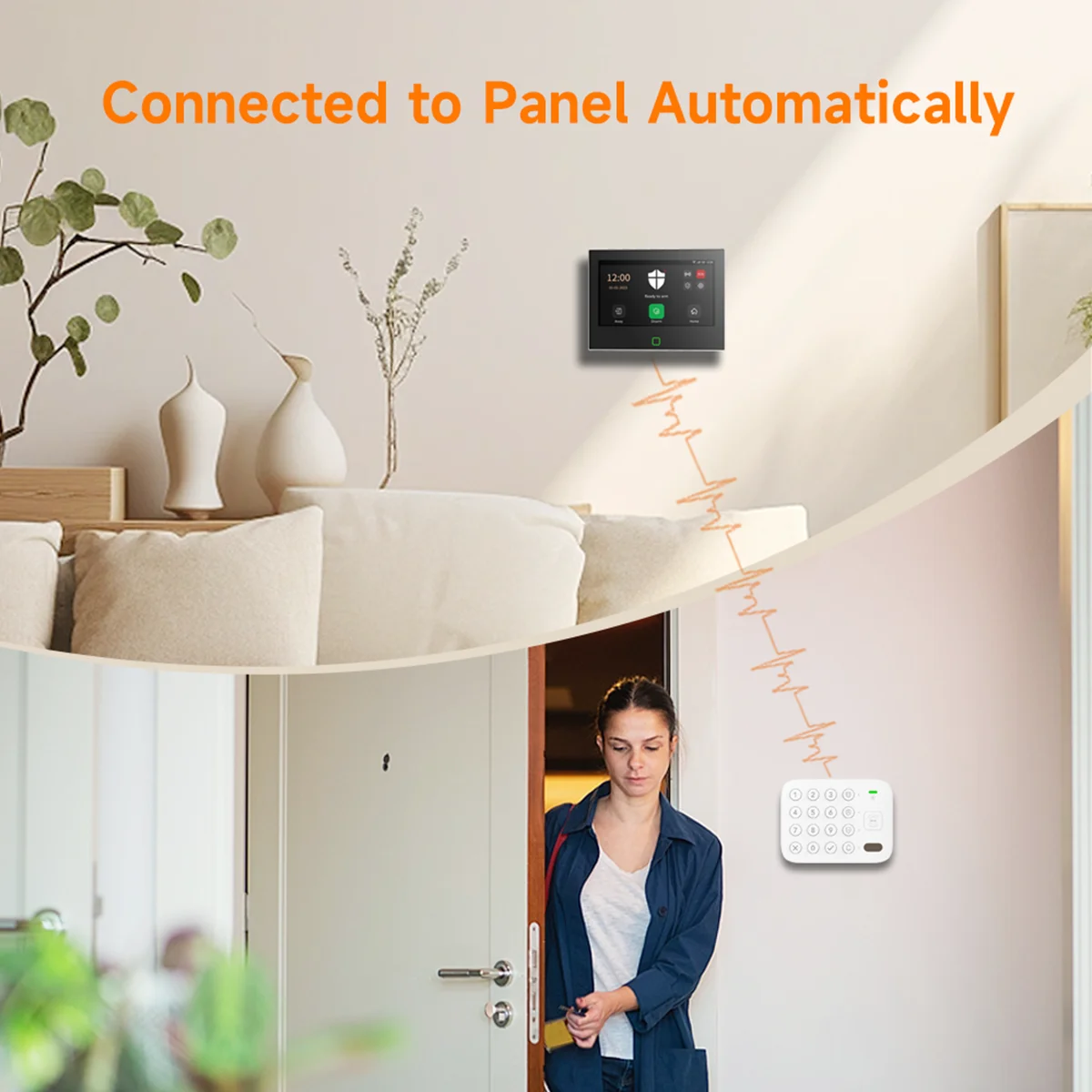 CPVAN Wireless Keyboard For Home Security Alarm System 433Mhz Tuya Smart System