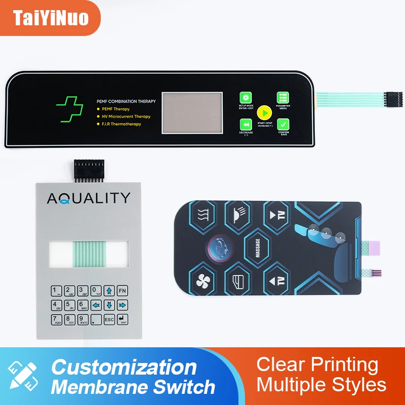High Quality Produce Key Button Membrane Switch Keypad Keyboard Graphic Overlay Flexible Membrane Keyboard Button Panel