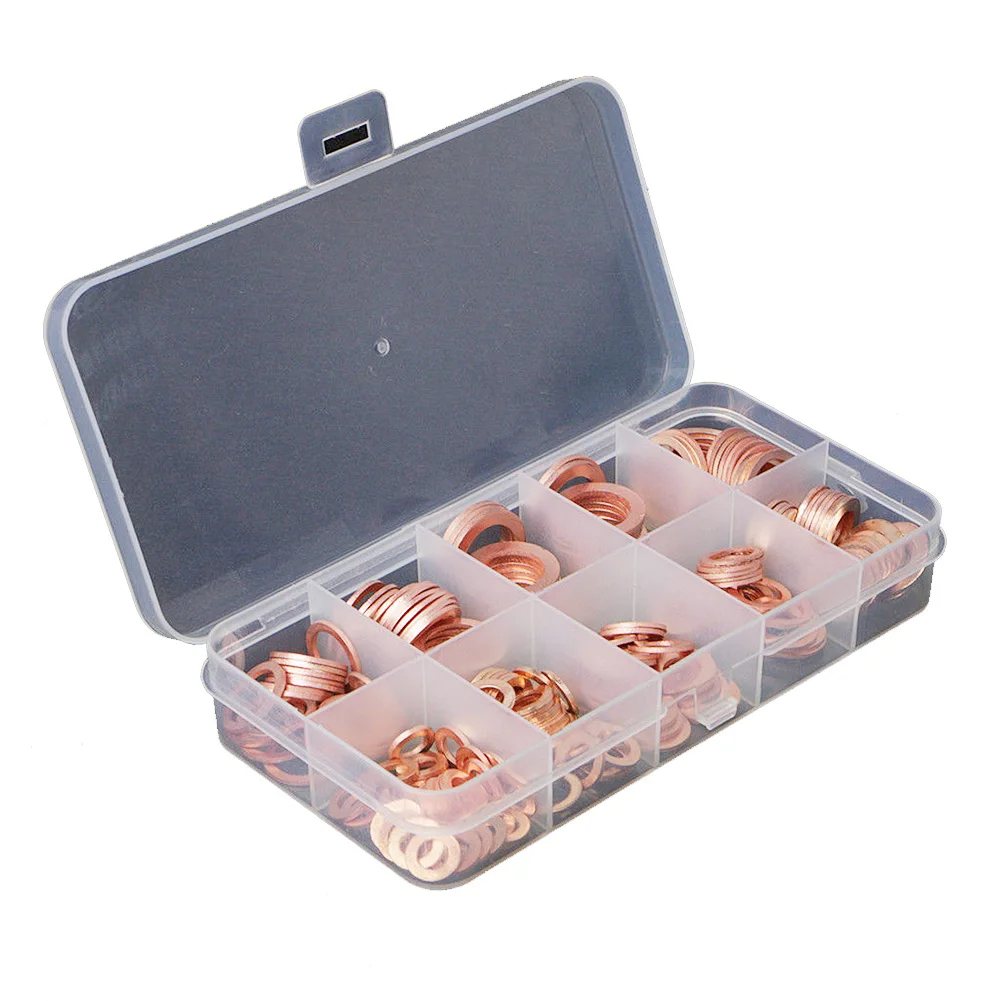 

Car Accessories Gasket 200pcs/set Copper Seal Diesel Injector For Plant Marine Etc Installation Set M5-M14 Opper