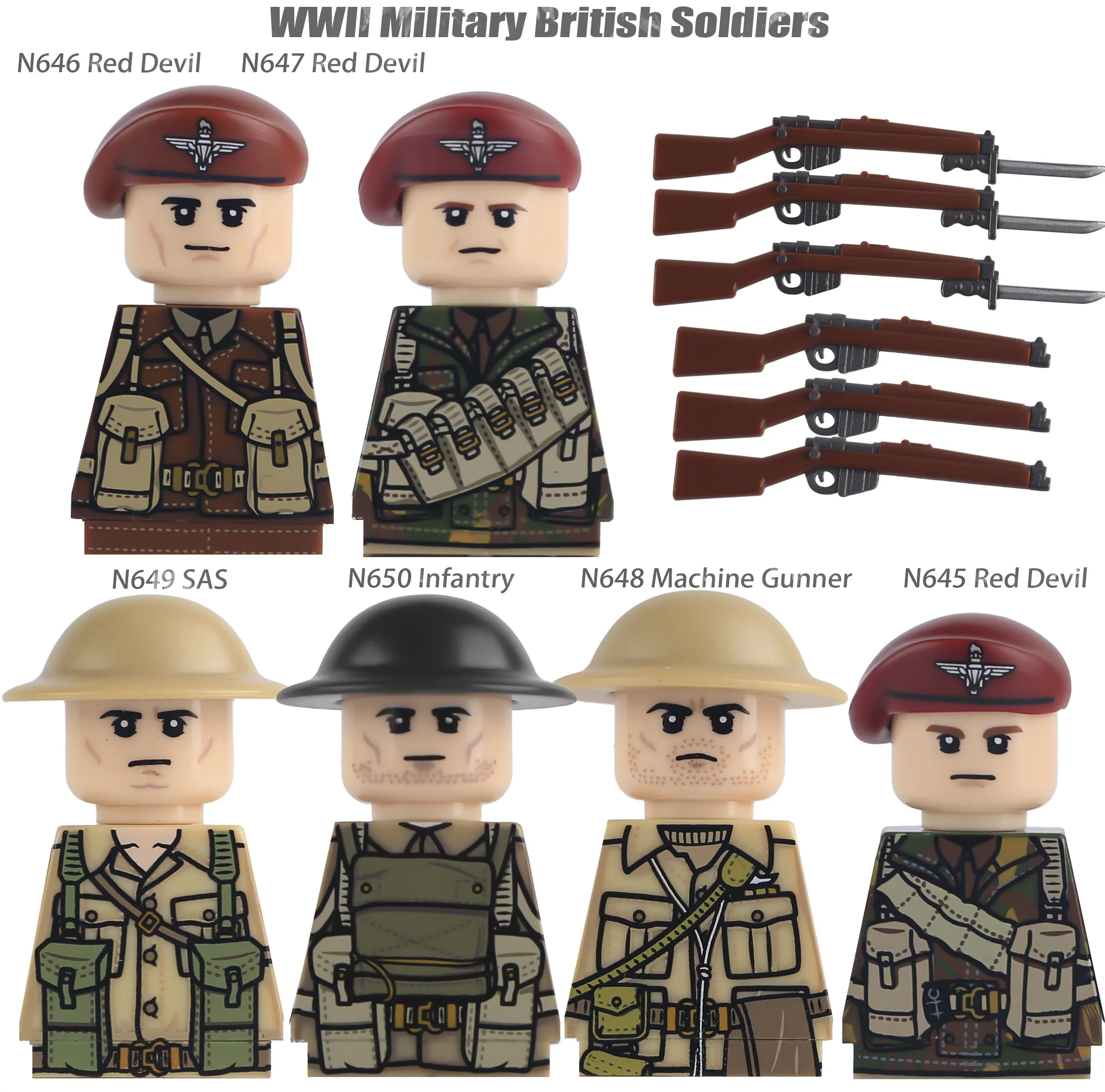 WW2 Winter Soldiers Building Block Set - Military Figures & Weapons Collection