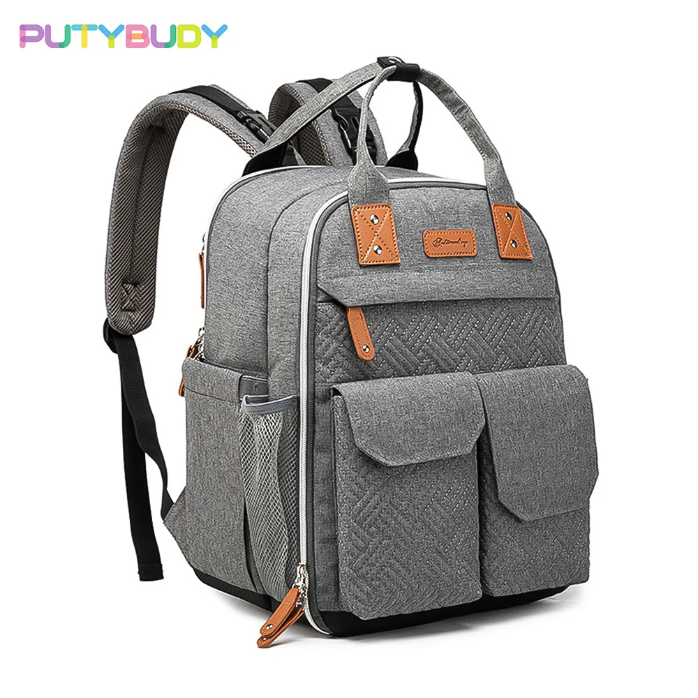 PutybudyMultifunctionalBabyDiaperBackpackLargeCapacityStorageBagMaternityBagBackpacks