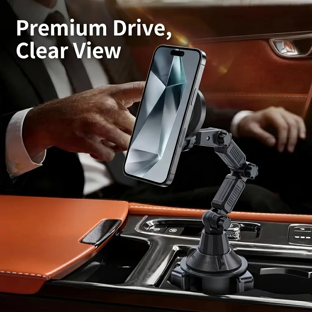 Supporto Magnetico per Telefono da Auto con Ventosa Super Forte per una Rotazione Stabile a 360° ° Supporto mobile girevole per auto - immagine 3