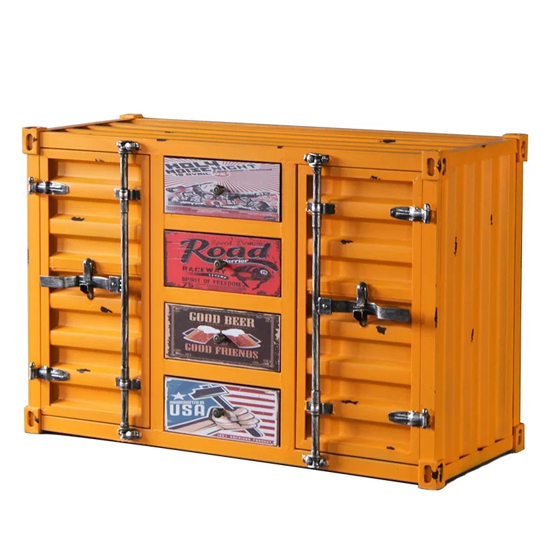 Retro industrial style lockers living room sideboards wrought iron container sideboards display lockers