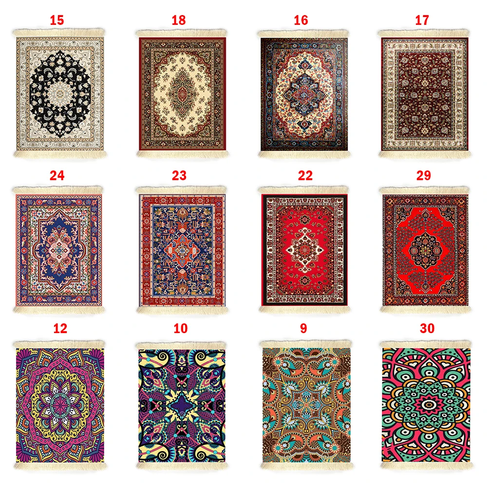 27X18Cm Persian Carpet Pattern Mouse Pad  Laptop Diy Custom Desk Pad Velvet Material Decoration Gaming Desk Best Game Anime Rug