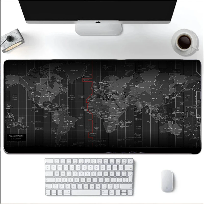 

Blue Earth map large mouse mats personalized game player keyboard accessories pad rubber non-slip office computer desk pad