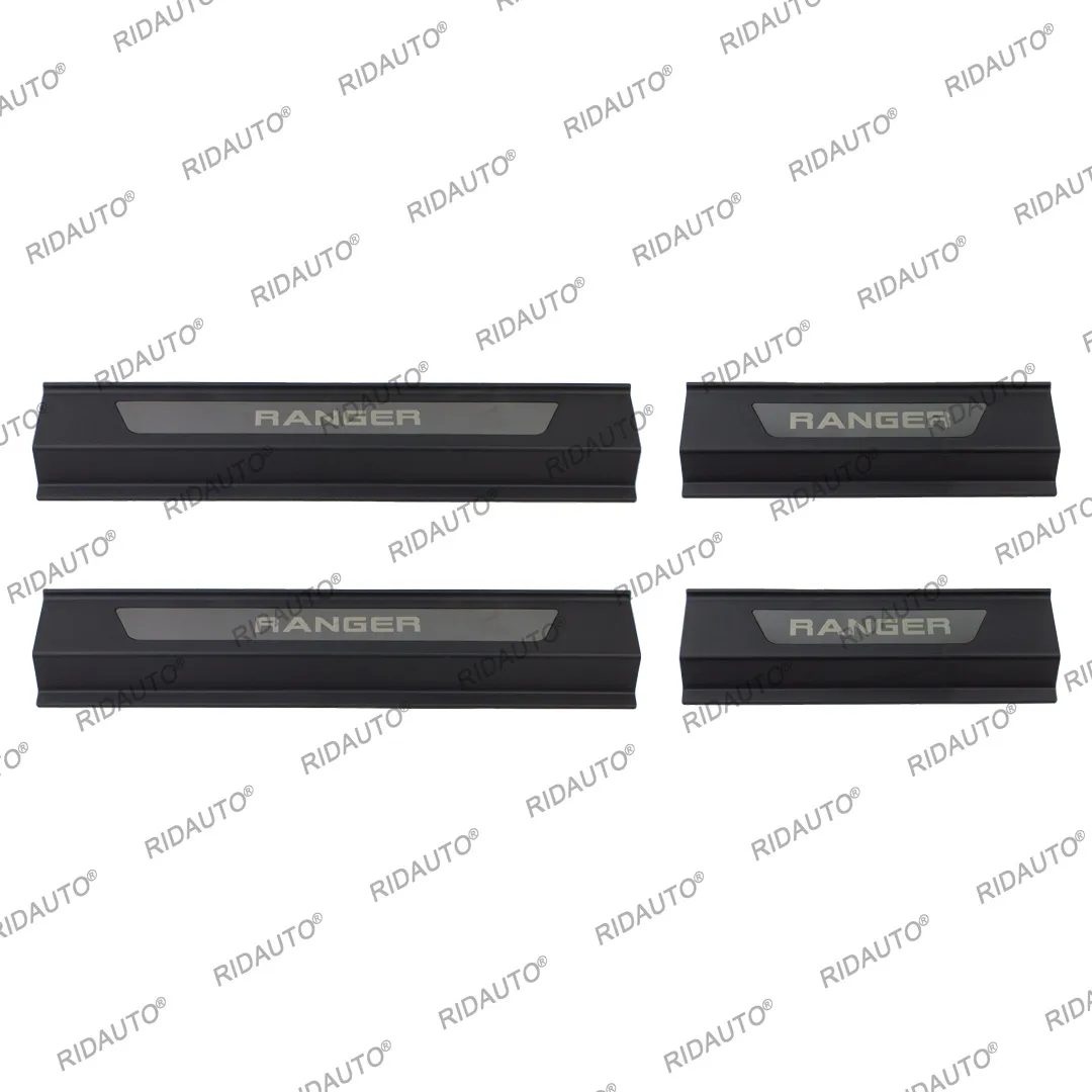 Car Pickup Threshold Strip For Next GEN FORD RANGER 2023 2024 Door Sill Scuff Plate Protector Trim Pedal Sticker Accessories