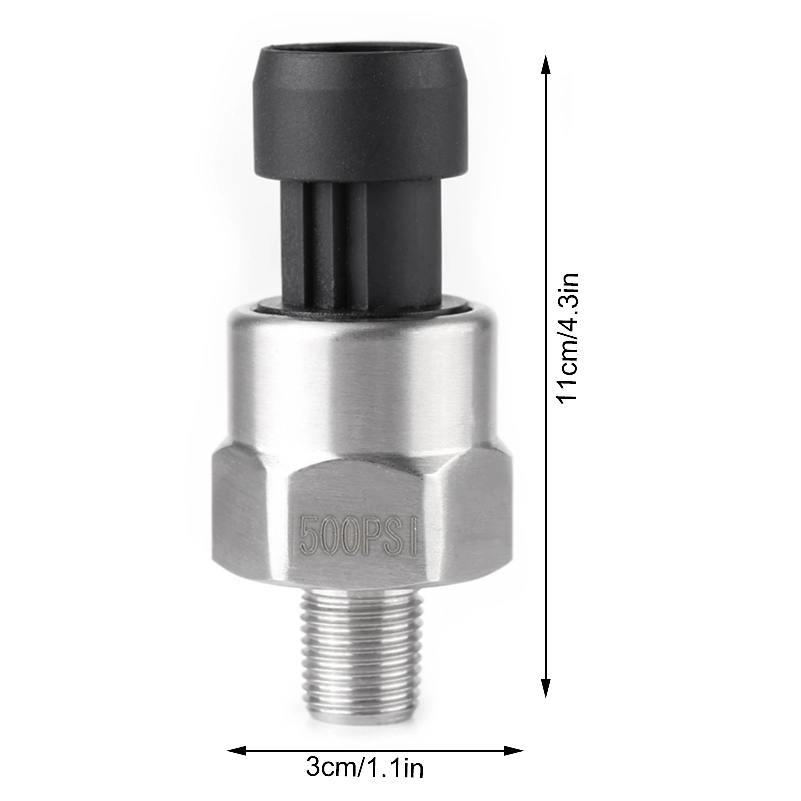 1/8NPT Thread Stainless Steel Pressure Transducer Sensor for Oil Fuel Air Water