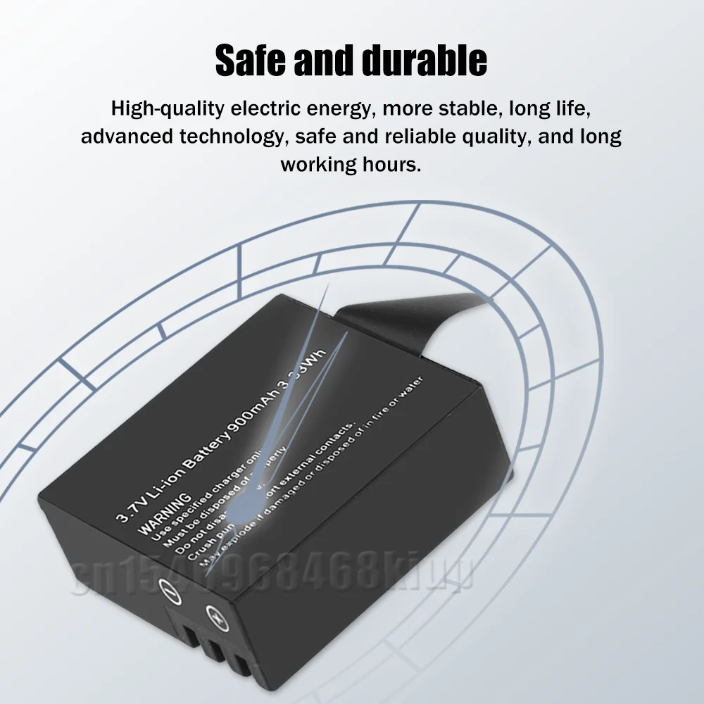 3.7v 900mah Rechargeable Lithium Battery For Sjcam Sj4000 Sj5000 Sj6000