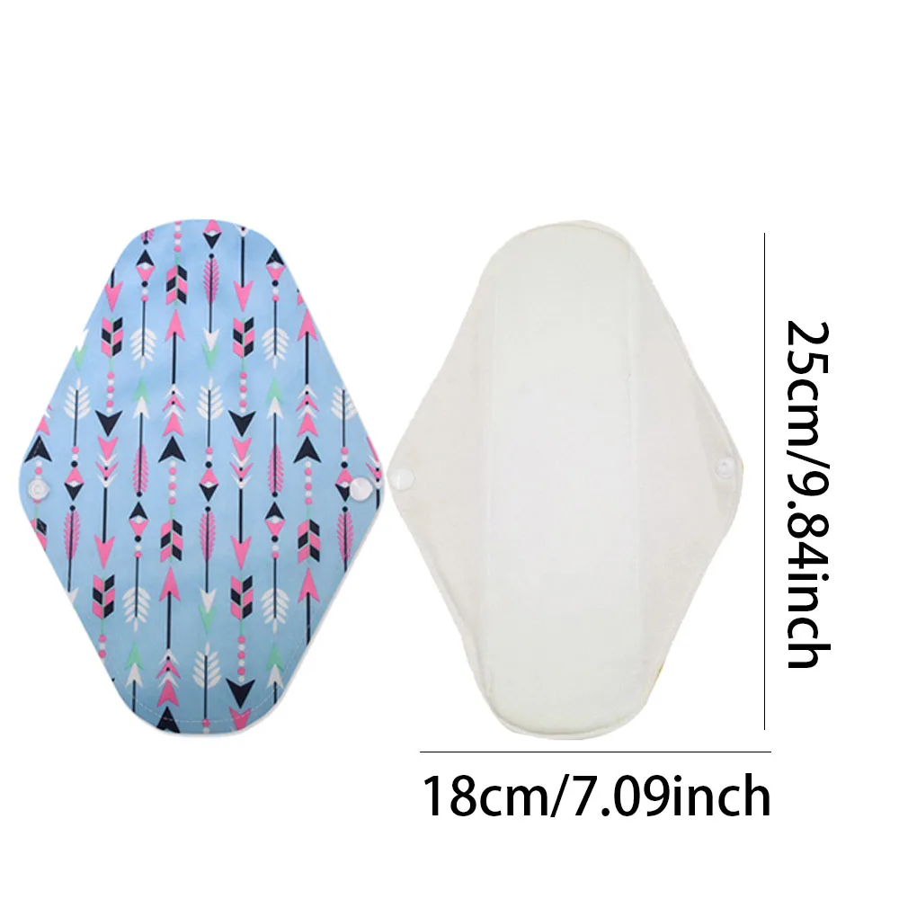 Women Washable Menstrual pads Reusable Organic Bamboo Cotton Sanitary Napkin Ladies Soft Cloth Pad for Girls Maternity